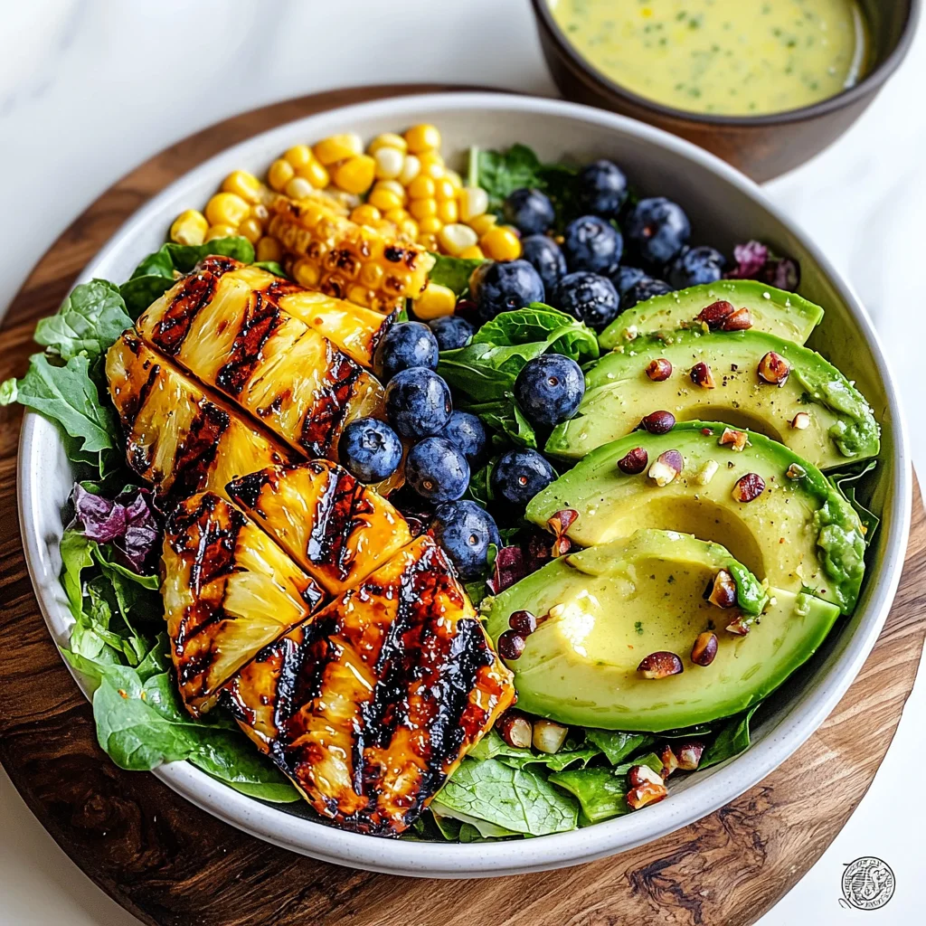 Creamy Citrus Dressing + Grilled Pineapple Salad