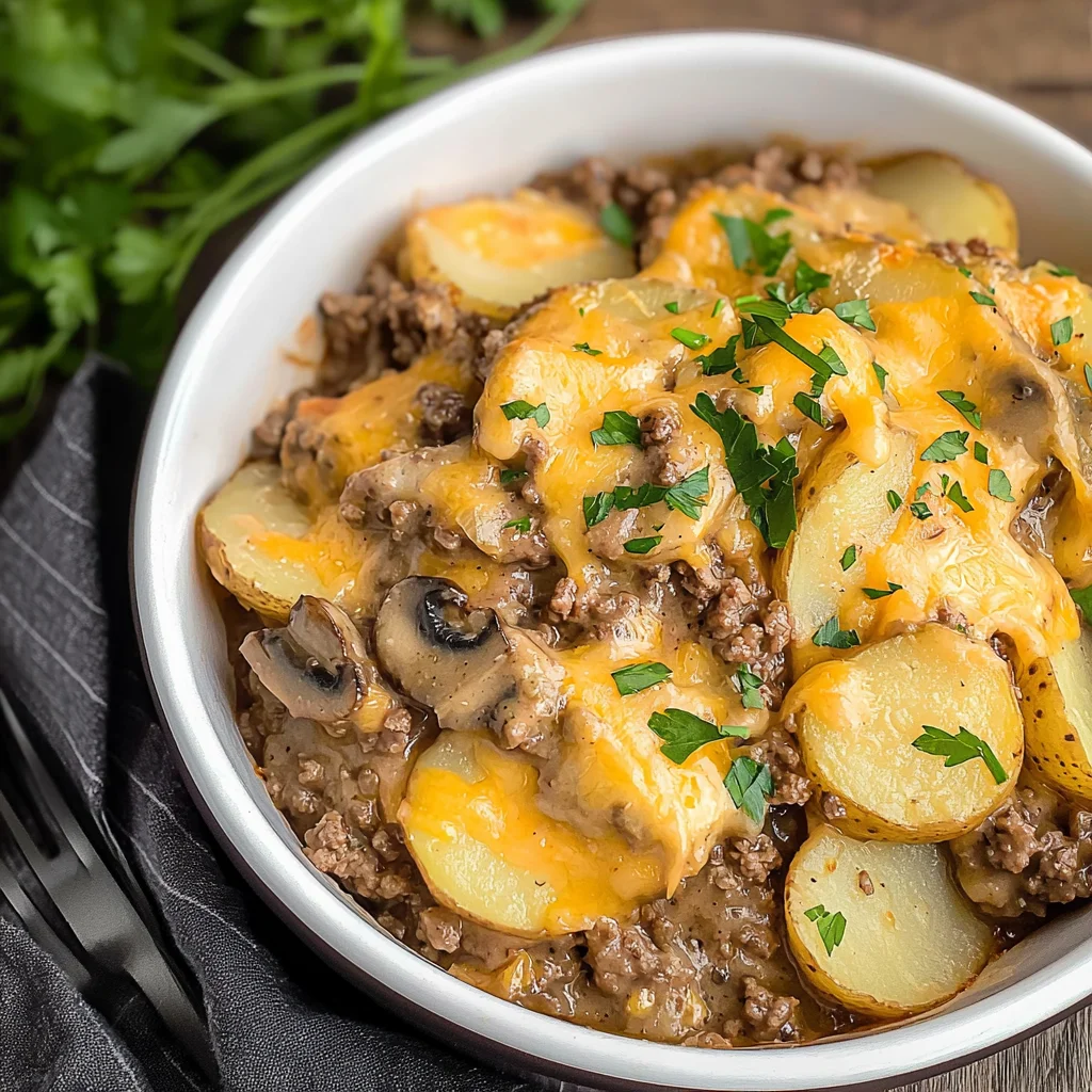 Crockpot Hamburger Potato Casserole