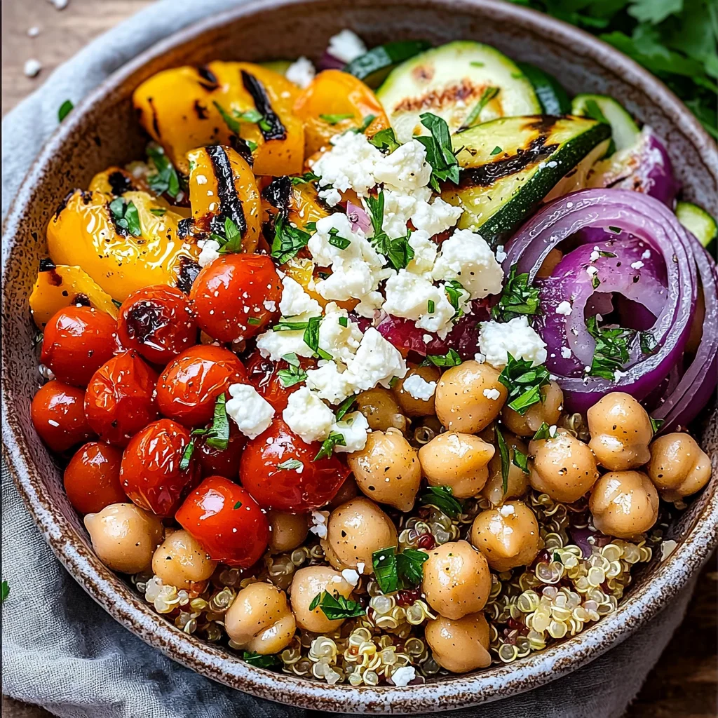 Healthy Grilled Mediterranean Bowl