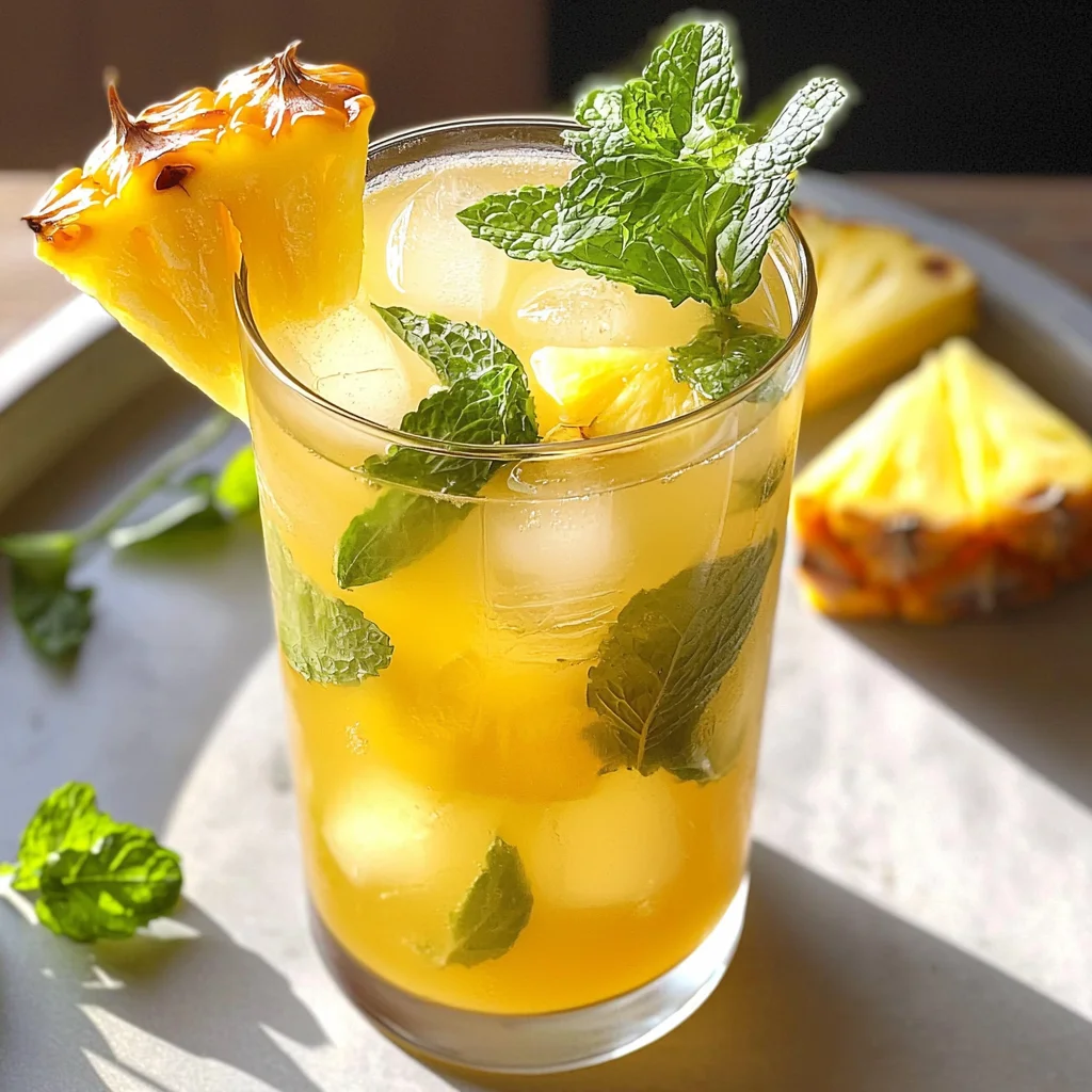 Iced Pineapple Mint Green Tea
