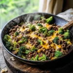 Keto Hamburger Broccoli Skillet