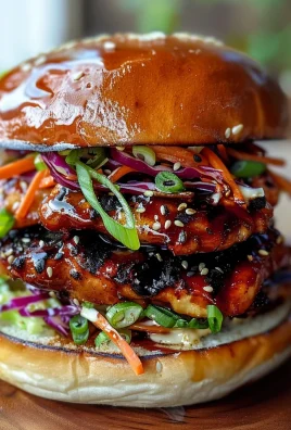 Korean BBQ Chicken Sandwich with Cabbage Slaw