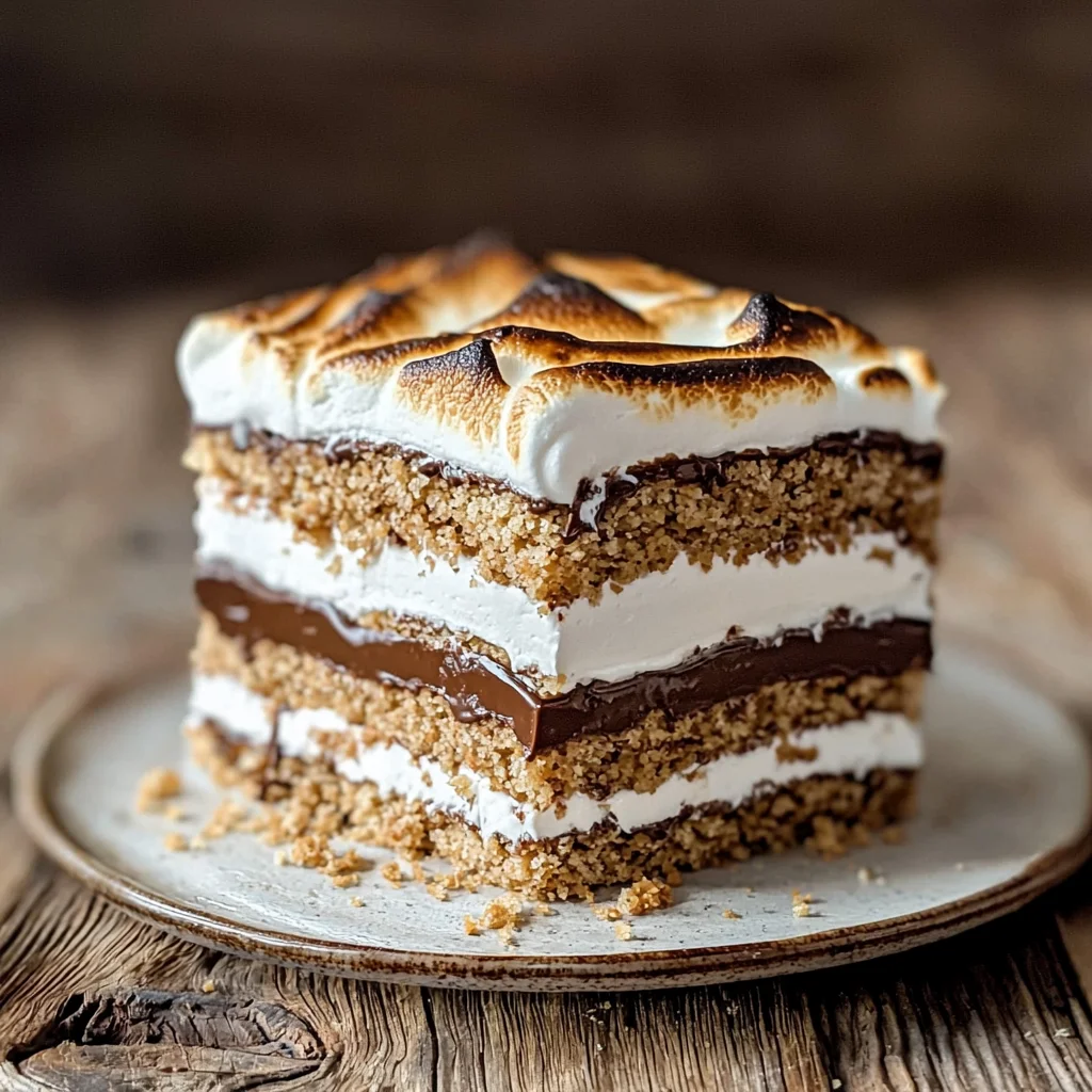 No Bake S'mores Cake