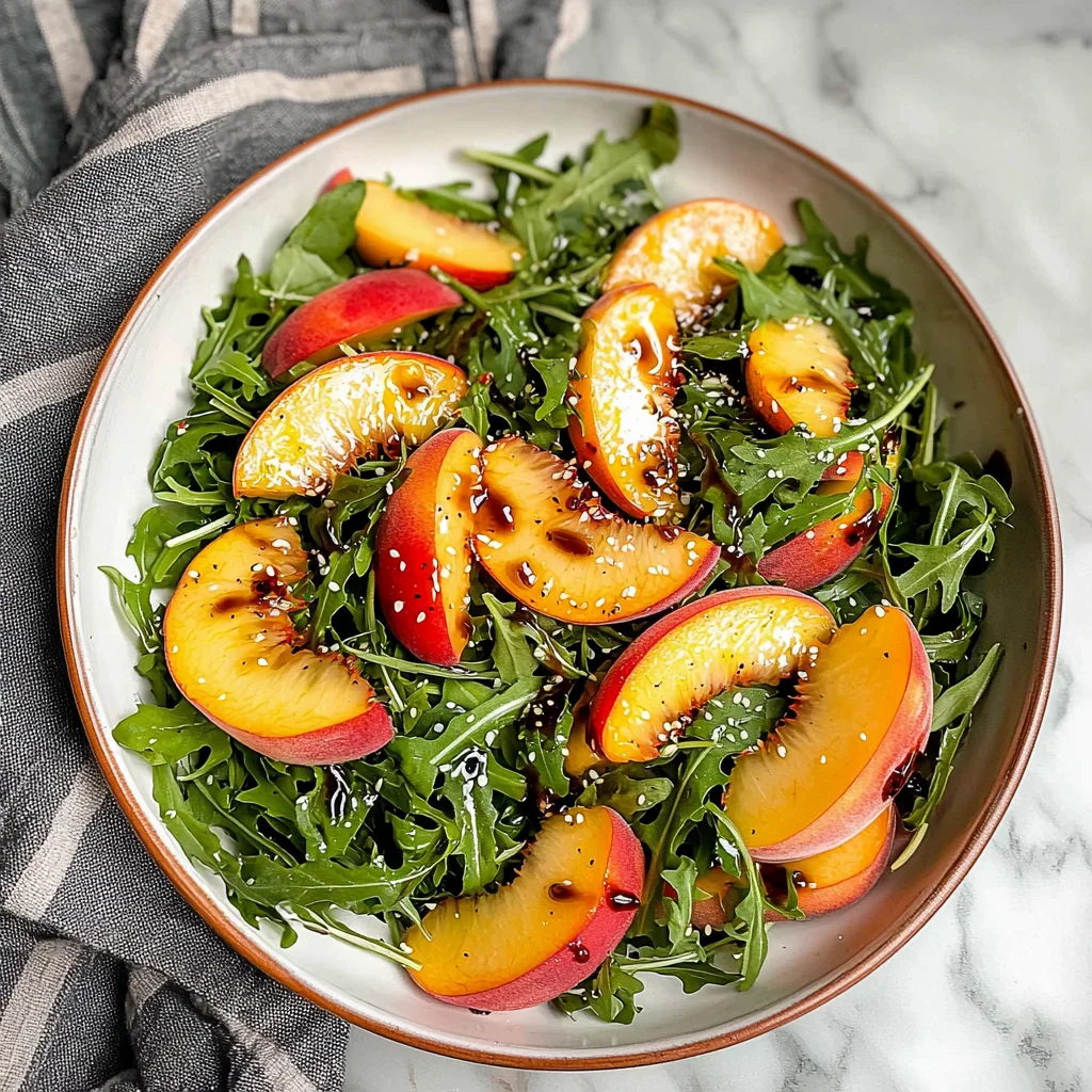 Peach Arugula Salad