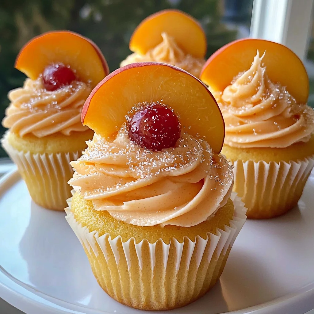 Peach Bellini Cupcakes