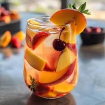 Peach Strawberry Cherry Summer Sangria