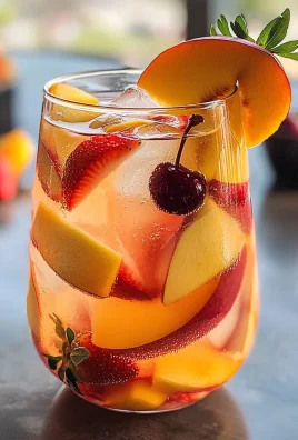 Peach Strawberry Cherry Summer Sangria