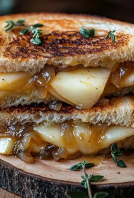 Pear & Apple Grilled Cheese With Caramelized Onions