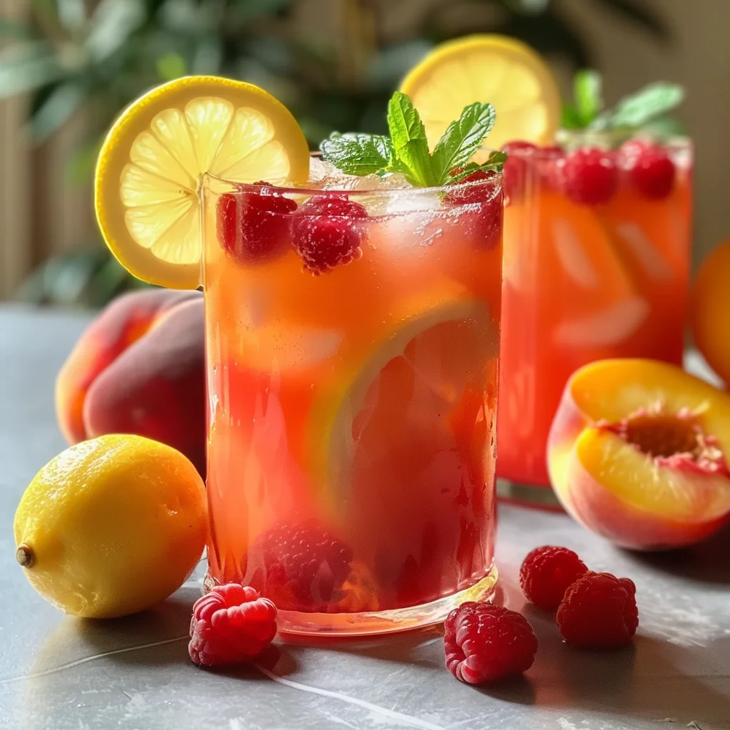 Raspberry Peach Lemonade