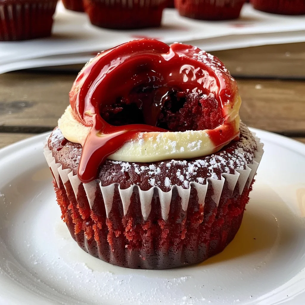 Red Velvet Molten Lava Cupcakes Recipe