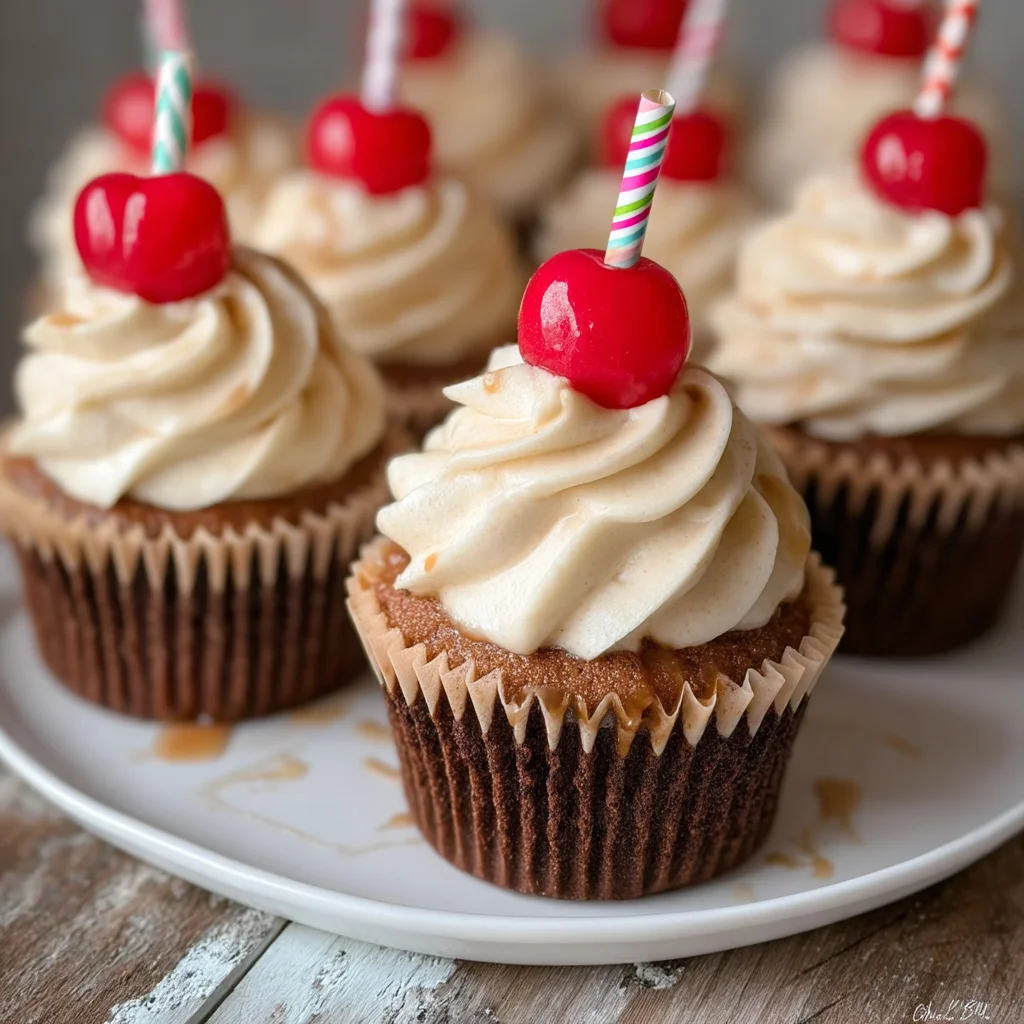 Root Beer Float Cupcakes