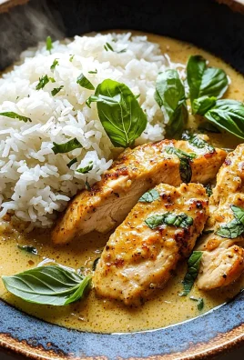 Spiced Coconut Basil Chicken with Rice: A Flavorful Delight