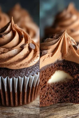 Swirled Chocolate Cupcakes with Creamy Chocolate Filling