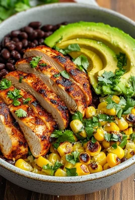 Chipotle Chicken Bowl with Black Beans, Corn, & Creamy Sauce