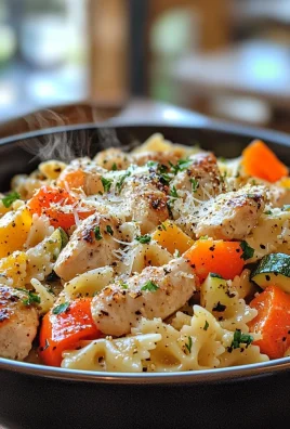 Creamy, Spicy Chicken Pasta with Summer Vegetables