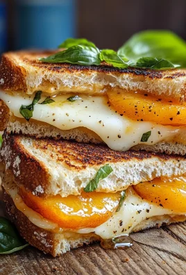 Honey Peach & White Cheddar Grilled Cheese